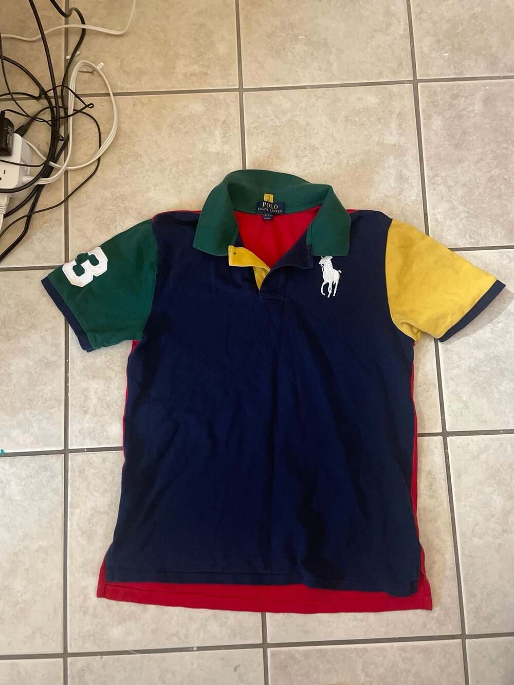 Vintage Polo Ralph Lauren color blocked shirt size XL